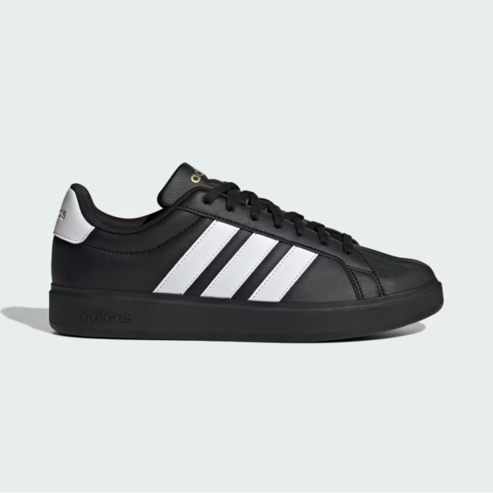 STREETTALK Adidas Black Sneakers with White Stripes - Picture 2 of 3
